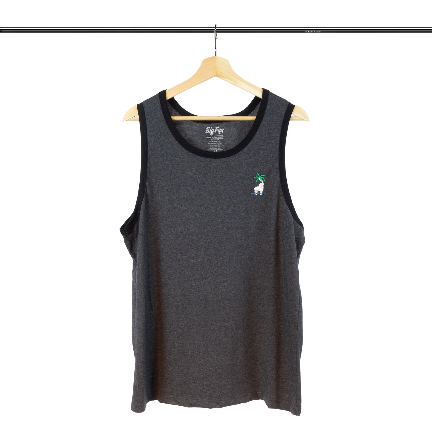 GREY EMBROIDERED TANK